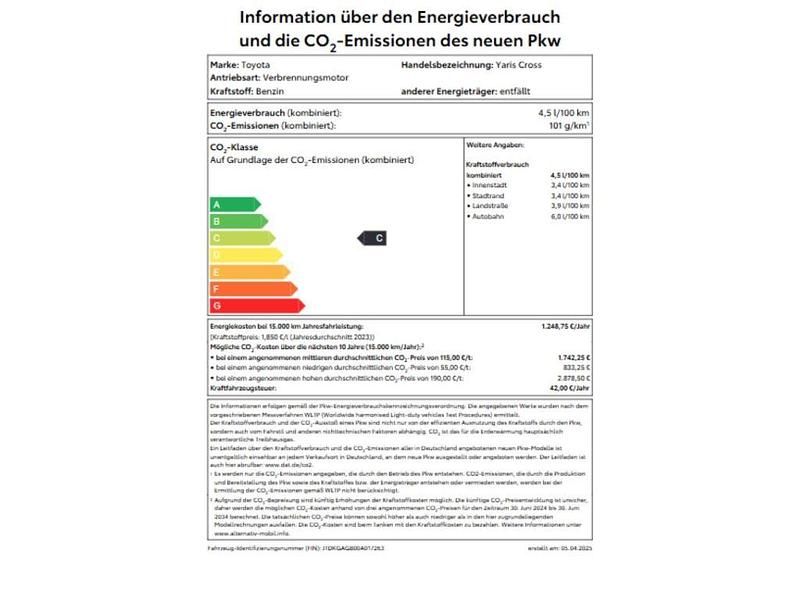 Gebraucht Toyota Yaris Hybrid Team 131 PS (96 kW) 2024 Marlingrau metallic (metallic) SUV