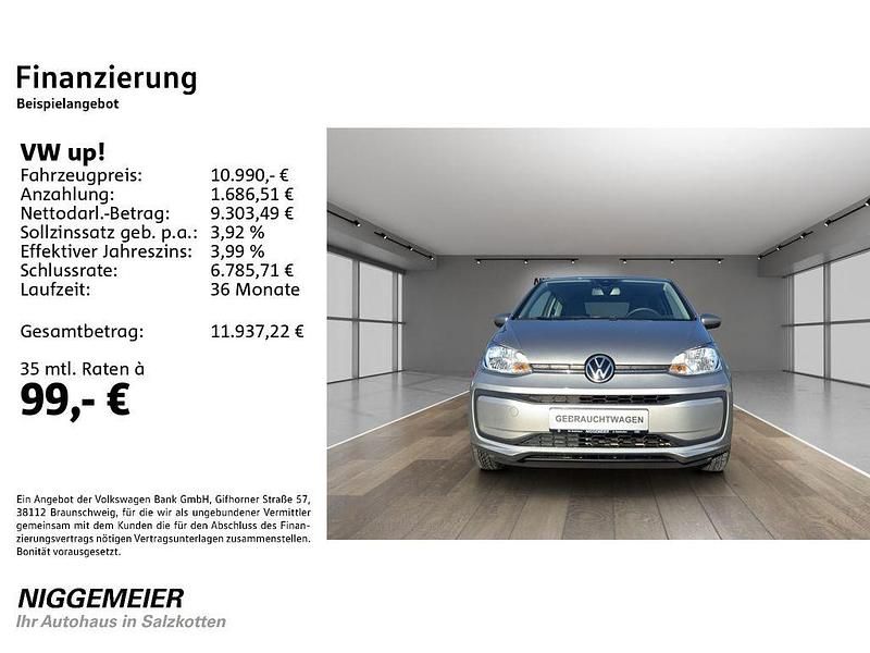 Gebraucht VW up! move up! 65 PS (47 kW) 2022 Silber Kleinwagen