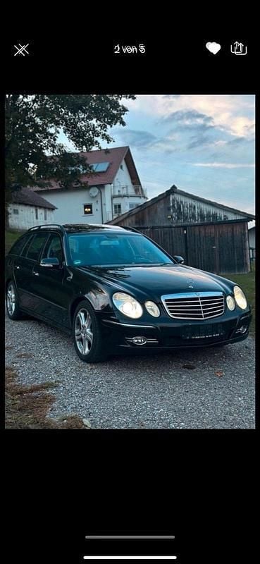 Schwarz Gebraucht 2008 Mercedes E220 Avantgarde Kombi | 4.290 € (Guter Preis) - Bild 1/4