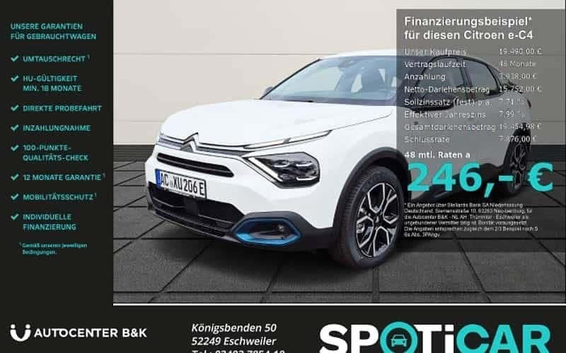 Polar weiß Gebraucht 2024 Citroën e-C4 Feel Limousine | 19.490 € (Fairer Preis) - Bild 1/4