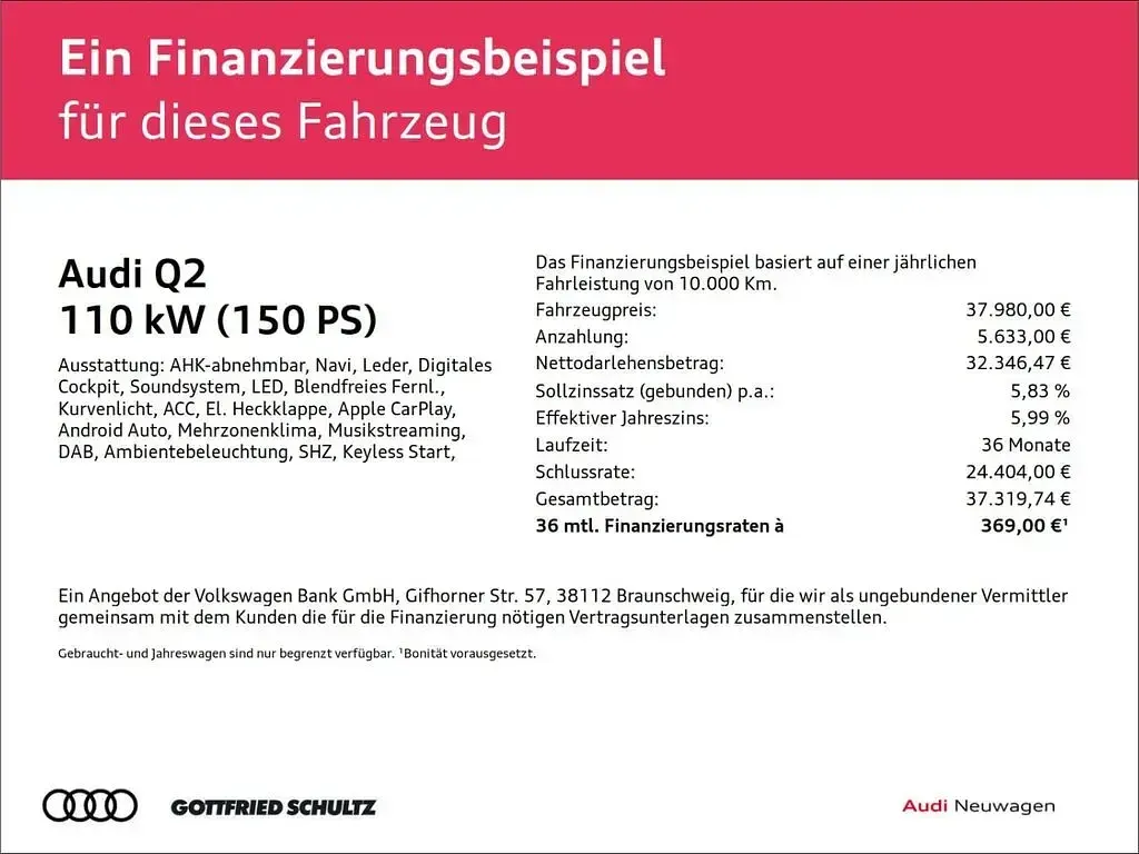 Gebraucht Audi Q2 S-Line 150 PS (110 kW) 2025 Grau SUV