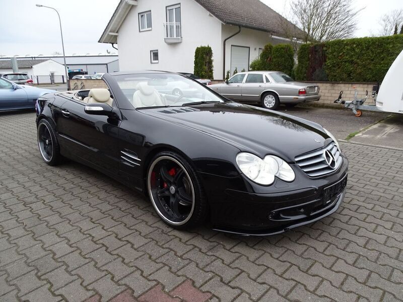 Obsidianschwarz metalliclack (metallic) Gebraucht 2004 Mercedes SL350 Cabrio | 13.990 € (Superpreis) - Bild 1/4