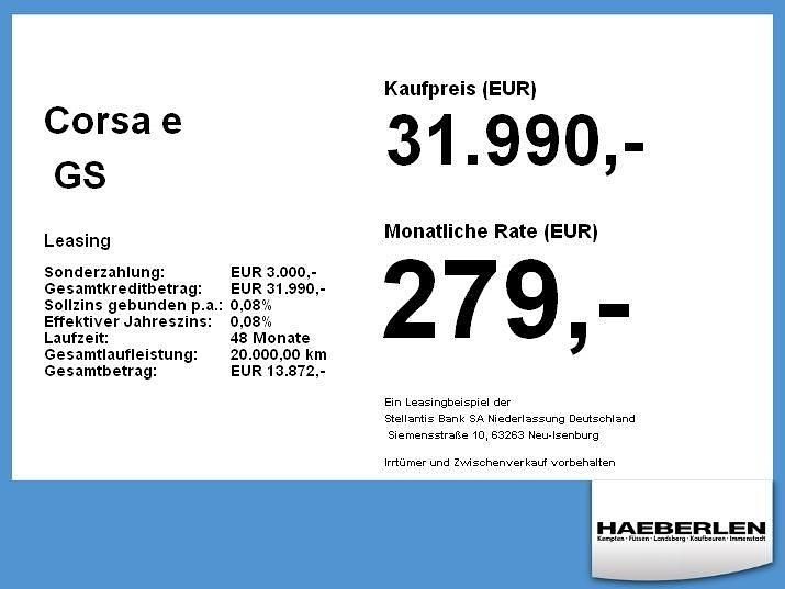 Neu Opel Corsa-e 100 kW (136 PS) 2025 Grafik grau Kleinwagen