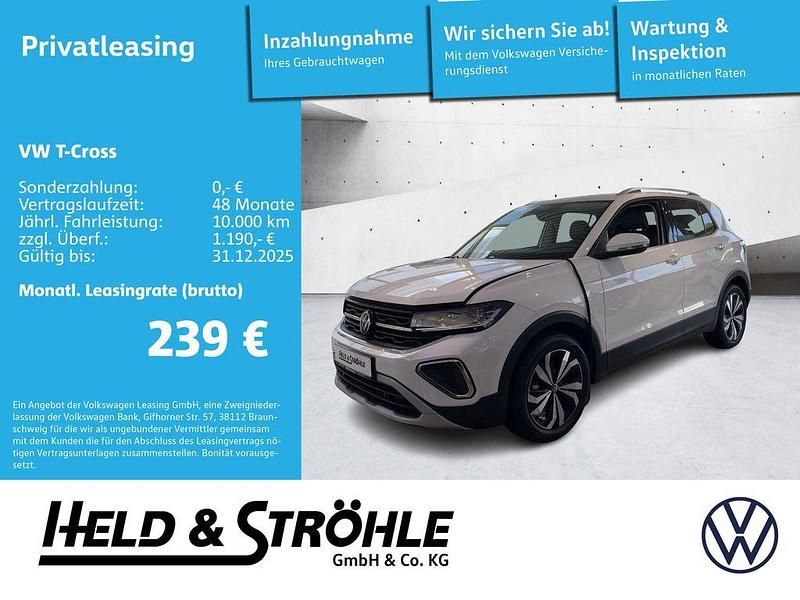 Pure white Gebraucht 2024 VW T-Cross Style SUV | 29.470 € (Teuer) - Bild 1/4