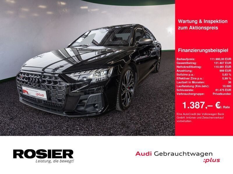 Mythosschwarz Gebraucht 2022 Audi S8 Basis Limousine | 111.980 € (Fairer Preis) - Bild 1/4