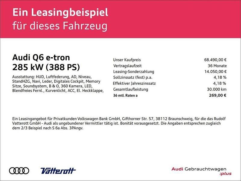 Gebraucht Audi Q6 e-tron Ambiente 284 kW (387 PS) 2025 Soneirarot metallic SUV