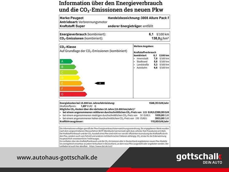Gebraucht Peugeot 3008 Allure 131 PS (96 kW) 2024 Blau SUV