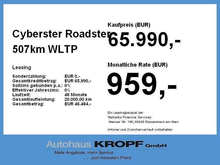 Neu MG Cyberster 250 kW (340 PS) 2025 Grau Cabrio