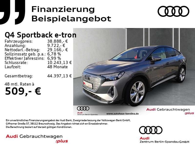 Taifungrau metallic Gebraucht 2022 Audi Q4 e-tron S-Line SUV | 38.888 € (Fairer Preis) - Bild 1/4