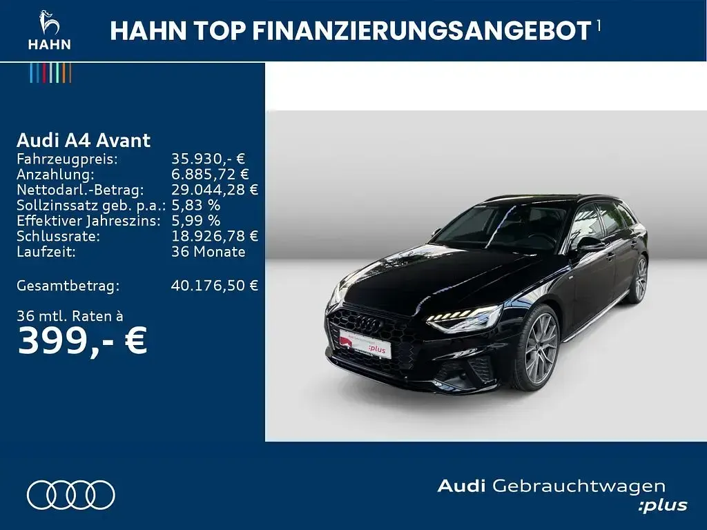 Gebraucht Audi A4 S-Line 286 PS (210 kW) 2023 Mythosschwarz metallic Kombi