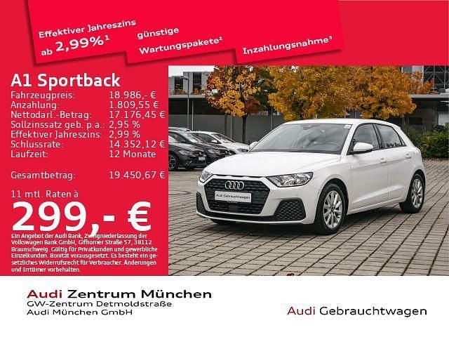 Cortinaweiß Gebraucht 2022 Audi A1 Sportback Performance Kleinwagen | 18.986 € (Guter Preis) - Bild 1/2