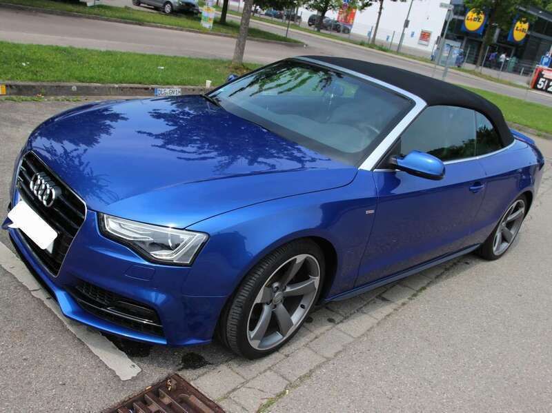 Blau Gebraucht 2016 Audi A5 Cabriolet Design Cabrio | 17.200 € (Guter Preis) - Bild 1/4