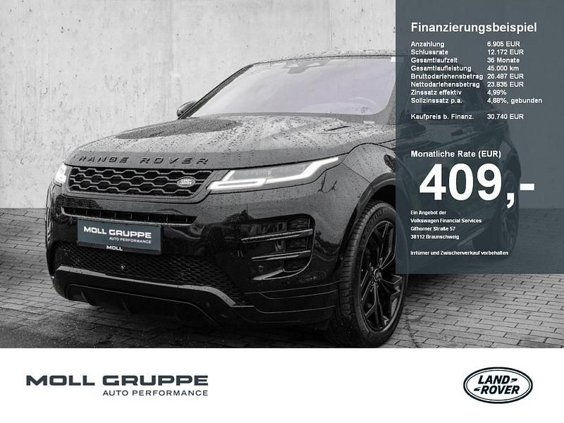 Santorini black Gebraucht 2021 Land Rover Range Rover evoque R-Dynamic SUV | 36.450 € (Teuer) - Bild 1/4
