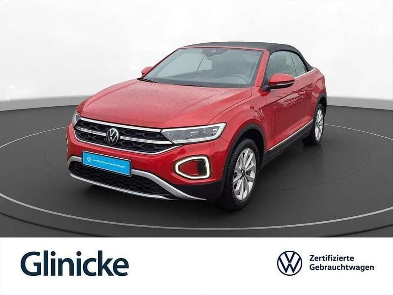 Rot Gebraucht 2024 VW T-Roc Cabriolet Style Cabrio | 24.380 € (Superpreis) - Bild 1/3