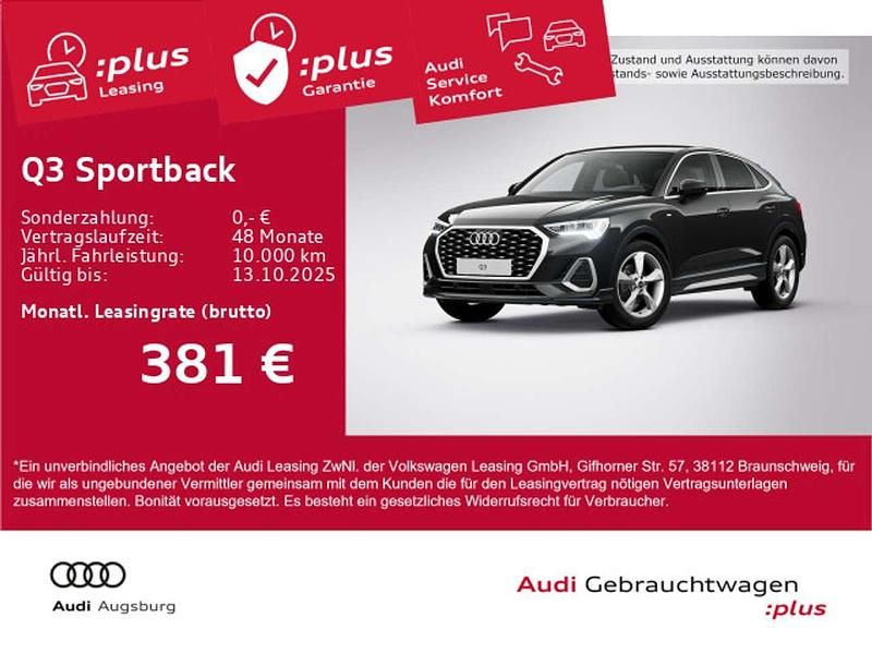 Mythosschwarz metallic Gebraucht 2025 Audi Q3 S-Line SUV | 44.790 € (Etwas zu teuer) - Bild 1/4