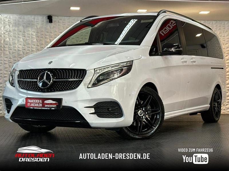 Bergkristallweiß metallic Gebraucht 2021 Mercedes V250 AMG Van / Kleinbus | 52.999 € (Fairer Preis) - Bild 1/4