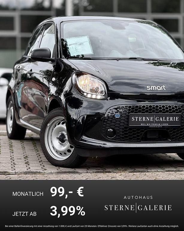 Schwarz Gebraucht 2021 Smart ForTwo Electric Drive Pure Coupé | 9.490 € (Superpreis) - Bild 1/4