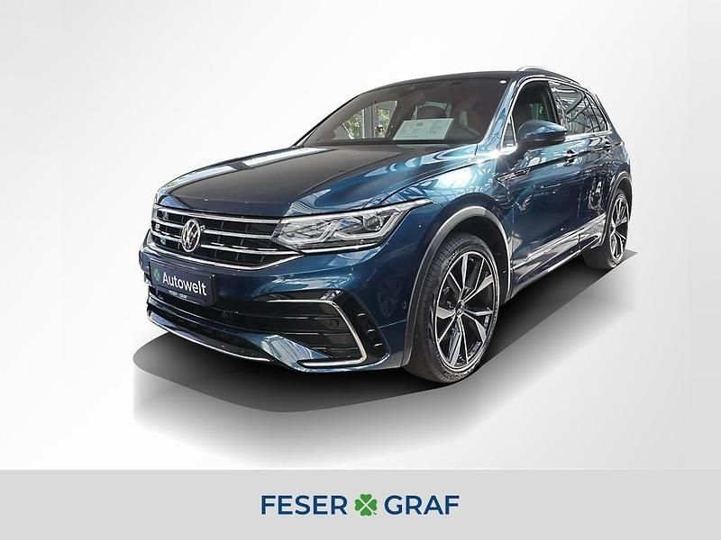 Nightshade blue metallic Gebraucht 2021 VW Tiguan R-line SUV | 33.450 € (Fairer Preis) - Bild 1/4