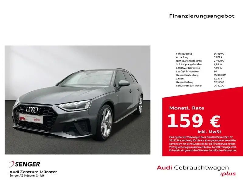 Grau Gebraucht 2023 Audi A4 S-Line Kombi | 36.380 € (Superpreis) - Bild 1/1