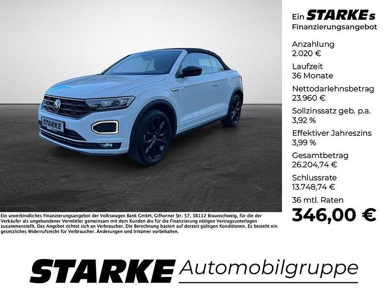 Ivory silver metallic Gebraucht 2021 VW T-Roc Cabriolet Style Cabrio | 25.980 € (Fairer Preis) - Bild 1/4