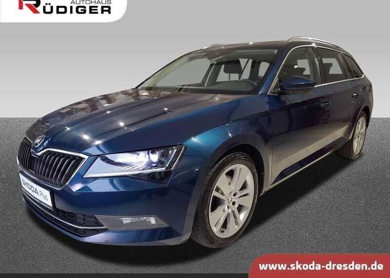 Lavablau metallic met. lavablau metallic met. Gebraucht 2019 Skoda Superb Style Kombi | 15.650 € (Guter Preis) - Bild 1/4