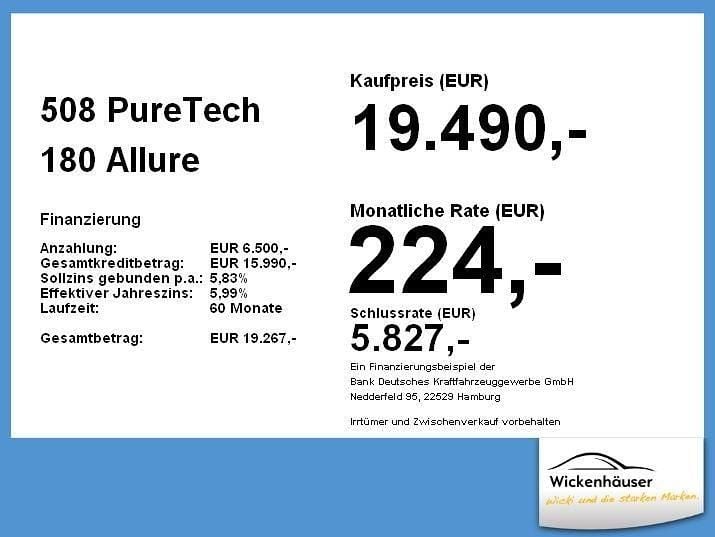 Gebraucht Peugeot 508 Allure 181 PS (133 kW) 2021 Lack weiss perlglänzend/typ au Limousine