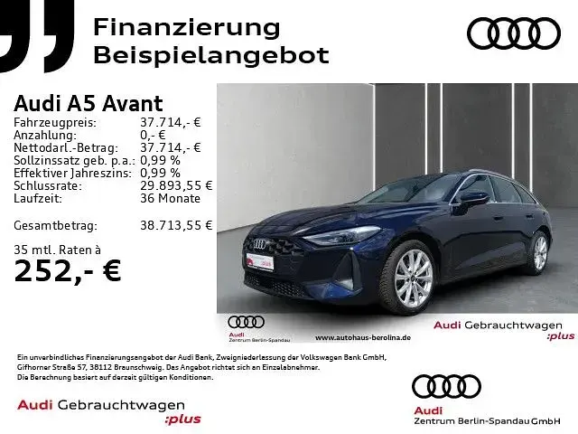 Gebraucht Audi A5 Ambiente 150 PS (110 kW) 2025 Firmamentblau metallic Kombi