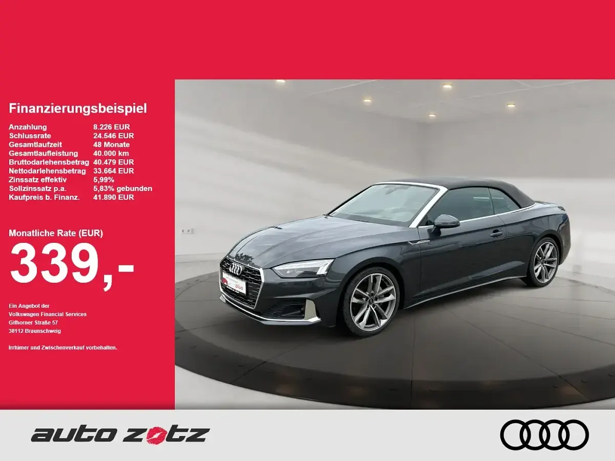 Gebraucht Audi A5 Cabriolet Advanced Plus 204 PS (150 kW) 2023 Cabrio