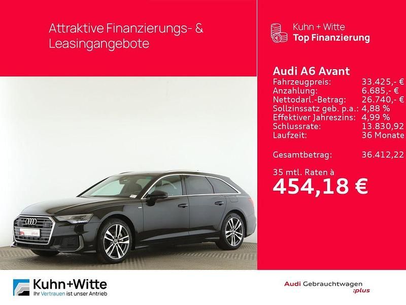 Mythosschwarz metallic Gebraucht 2021 Audi A6 Sport Kombi | 33.425 € (Guter Preis) - Bild 1/3