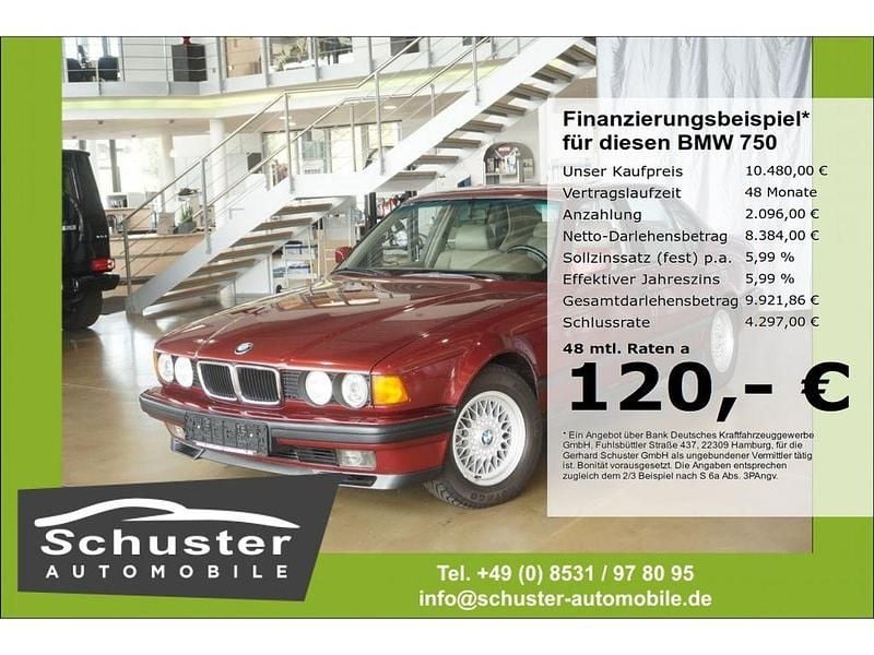 Gebraucht BMW 750L 299 PS (219 kW) 1991 Rot Limousine