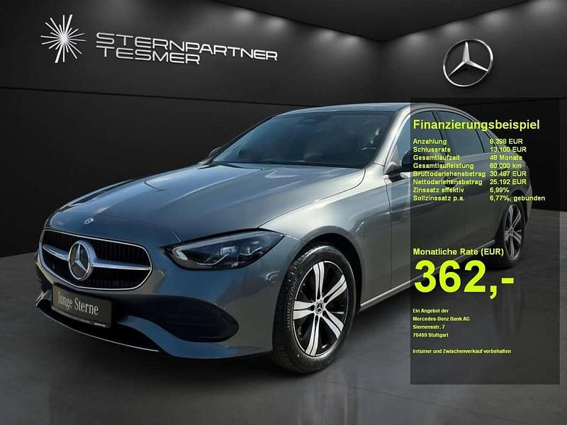Selenitgrau metallic Gebraucht 2023 Mercedes C220 Avantgarde Limousine | 33.290 € (Superpreis) - Bild 1/3