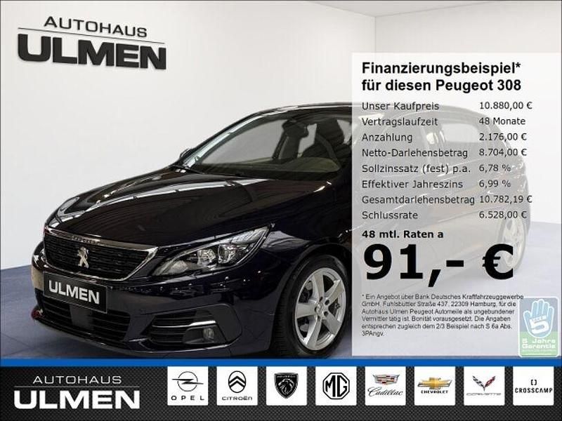 Blau Gebraucht 2018 Peugeot 308 Active Limousine | 10.880 € (Fairer Preis) - Bild 1/4