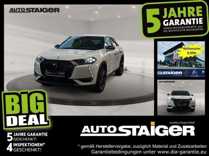 Lack weiss banquise/typ aussenverkl Gebraucht 2022 DS Automobiles DS3 Crossback E-Tense Performance Line Plus SUV | 16.599 € (Superpreis) - Bild 1/3