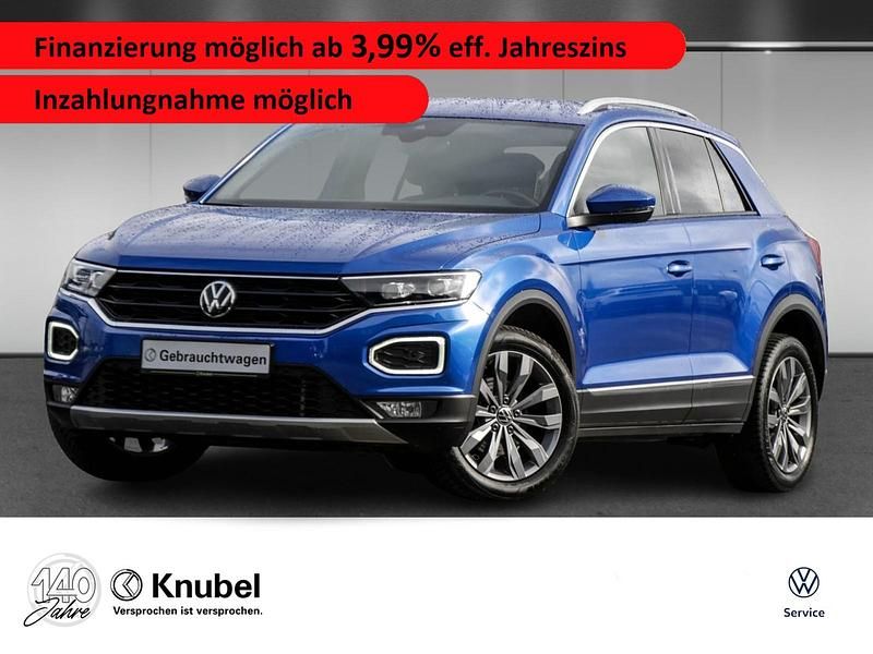 Blau Gebraucht 2021 VW T-Roc Sportline SUV | 20.370 € (Fairer Preis) - Bild 1/4
