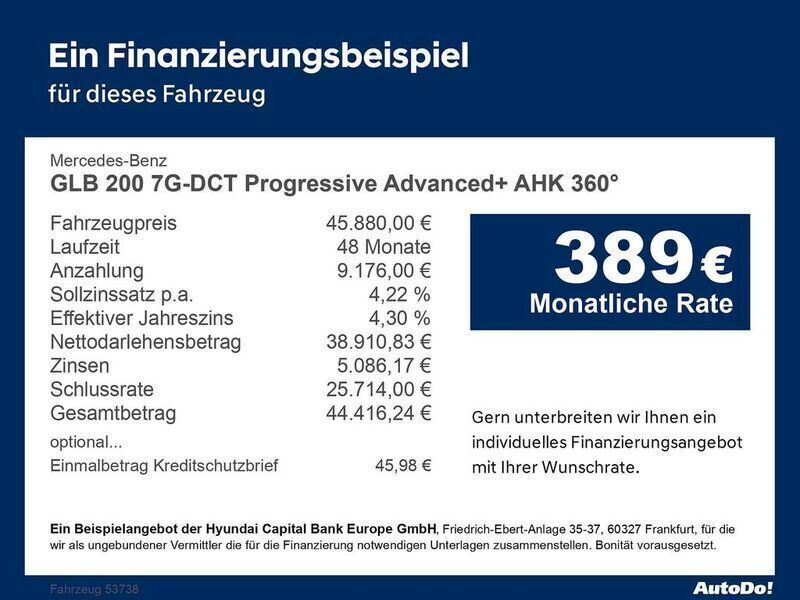 Grey metallic Gebraucht 2025 Mercedes GLB200 Advanced Plus SUV | 45.880 € (Fairer Preis) - Bild 1/2