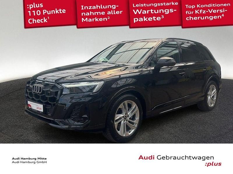 0e mythosschwarz metallic Gebraucht 2024 Audi Q7 S-Line SUV | 70.880 € (Guter Preis) - Bild 1/3