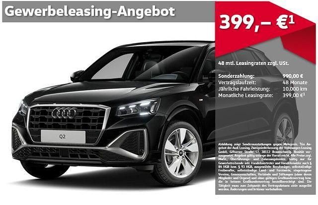 Mythosschwarz metallic Neu 2025 Audi Q2 S-Line SUV | 39.990 € (Fairer Preis) - Bild 1/4