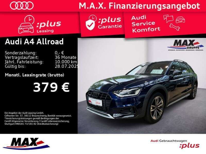 Navarrablau metallic Gebraucht 2024 Audi A4 Allroad Ambiente Kombi | 47.919 € (Etwas zu teuer) - Bild 1/3
