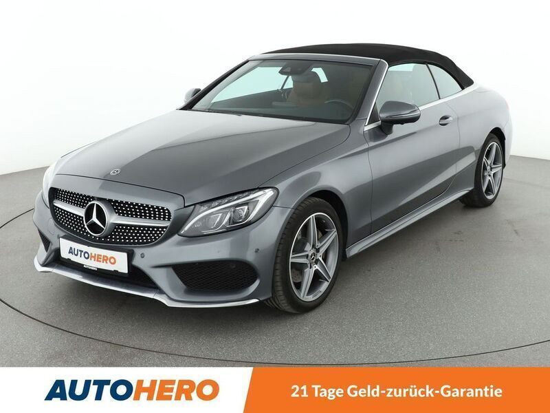 Grau Gebraucht 2017 Mercedes C200 AMG line Cabrio | 29.320 € (Fairer Preis) - Bild 1/3