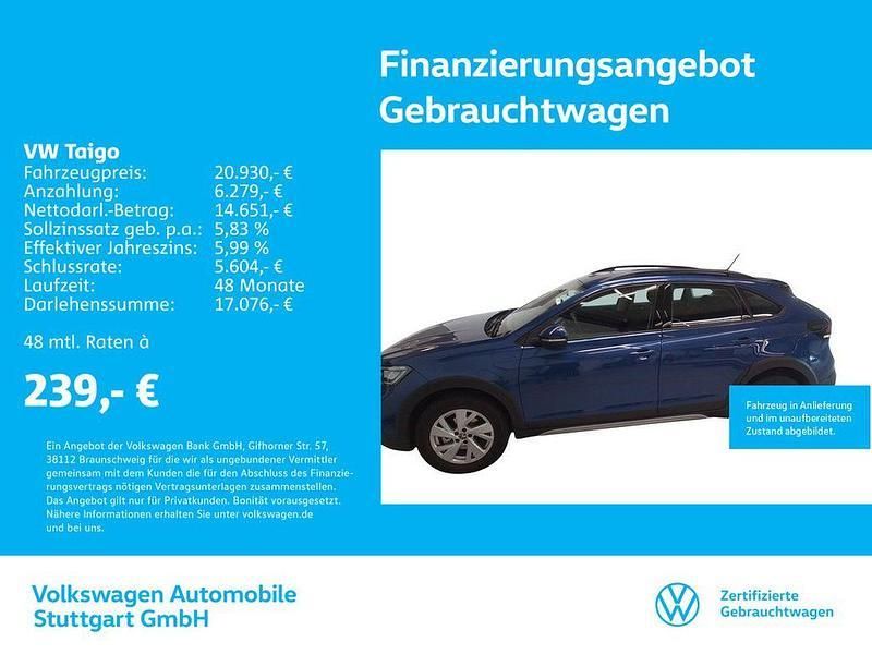 Blau Gebraucht 2024 VW Taigo Life SUV | 20.930 € (Guter Preis) - Bild 1/4