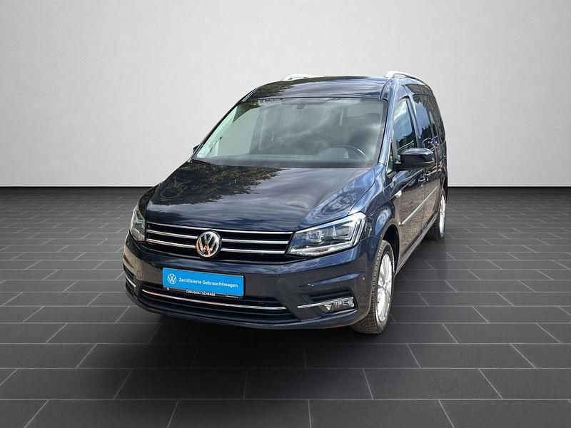 Blau (metallic) Gebraucht 2018 VW Caddy Maxi Highline Van / Kleinbus | 26.500 € (Etwas zu teuer) - Bild 1/4