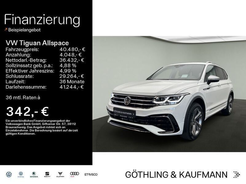Pure white Gebraucht 2024 VW Tiguan Allspace R-line SUV | 40.480 € (Guter Preis) - Bild 1/4