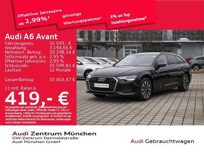 Mythosschwarz metallic Gebraucht 2022 Audi A6 Premium Kombi | 32.593 € (Guter Preis) - Bild 1/1