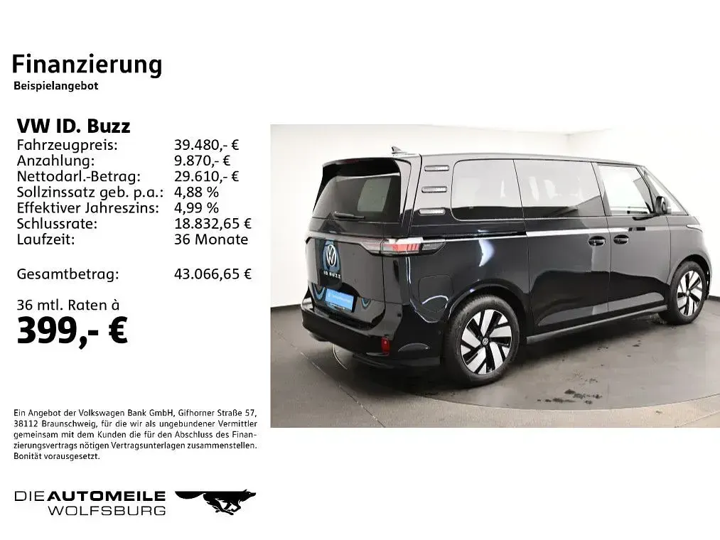 Gebraucht VW ID. Buzz Pro 150 kW (204 PS) 2023 Deep black perleffekt Van / Kleinbus