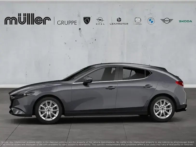 Gebraucht Mazda 3 Selection 122 PS (89 kW) 2022 Machine grey Limousine