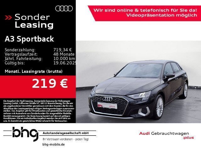 Schwarz Gebraucht 2024 Audi A3 Sportback Advanced Plus Limousine | 26.350 € (Superpreis) - Bild 1/4