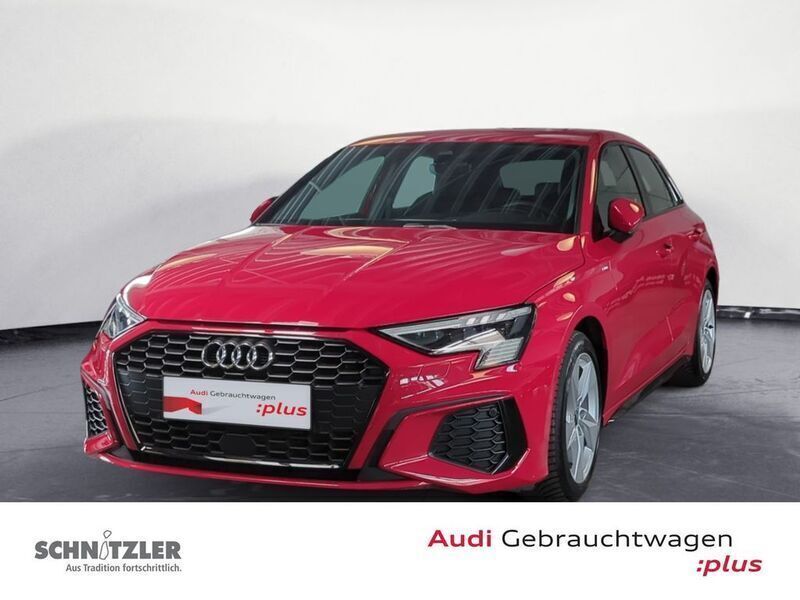 Rot Gebraucht 2024 Audi A3 Sportback S-Line Limousine | 33.380 € (Superpreis) - Bild 1/4