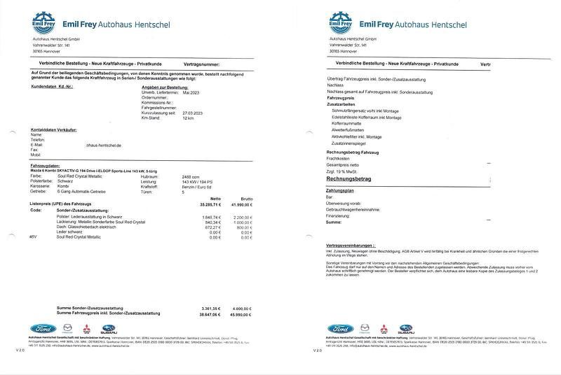 Rot Gebraucht 2023 Mazda 6 Sports-Line Kombi | 29.950 € (Fairer Preis) - Bild 1/1