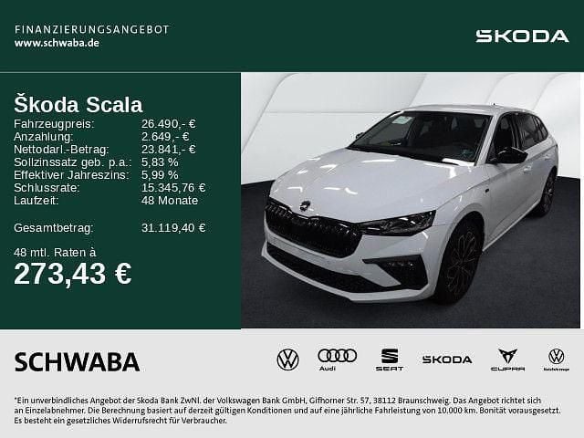 Moonweiß perleffekt Gebraucht 2025 Skoda Scala Selection Kleinwagen | 26.490 € (Etwas zu teuer) - Bild 1/4