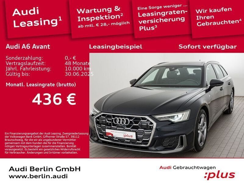 Firmamentblau metallic Gebraucht 2024 Audi A6 Design Kombi | 50.900 € - Bild 1/3